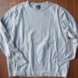 J. Crew Mens Heather Gray 100% Cotton Crewneck